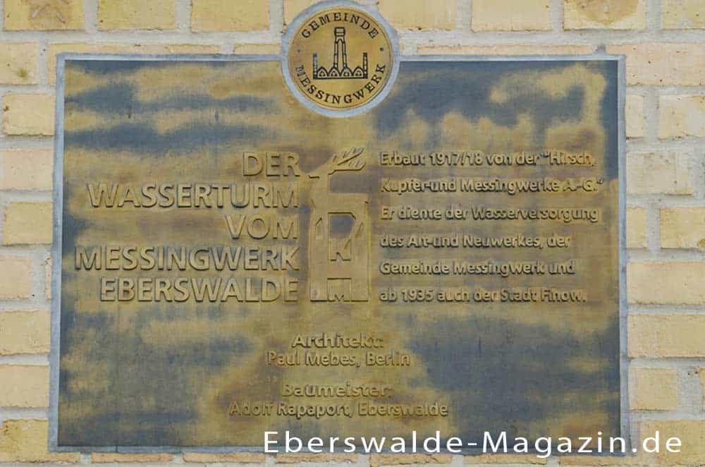 Das Schild am Wasserturm Wahrzeichen Das Schild am Wasserturm Wahrzeichen